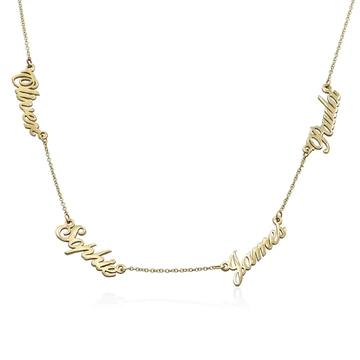 14K GOLD NAMEPLATE NECKLACE COLLECTION