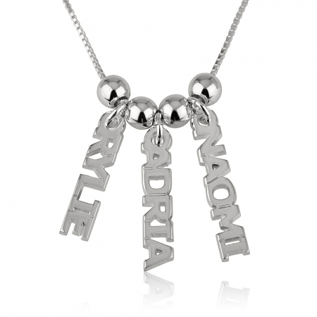 3 Names Dangling Necklace