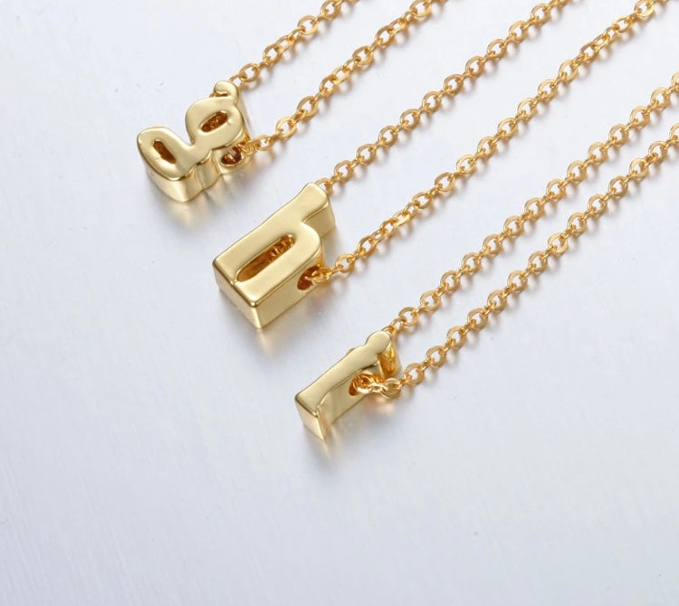 Small Initial Letter Necklace