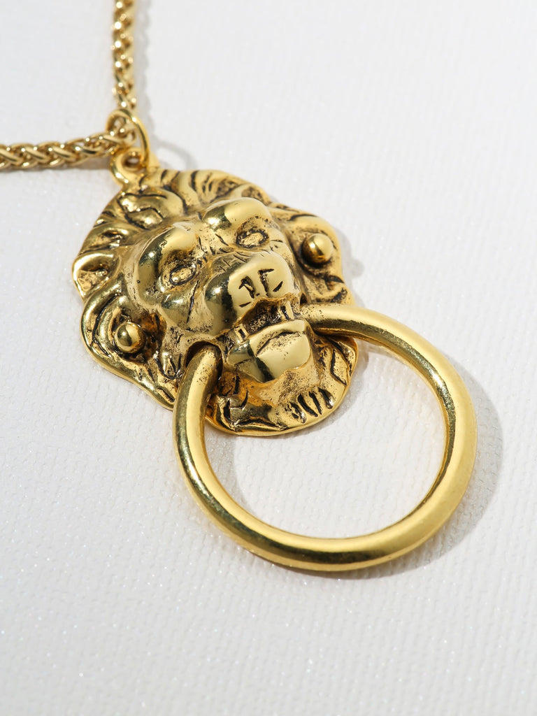 The Vixen Door Knocker Necklace Gold
