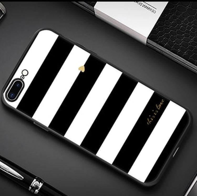 Black & White Stripes Matte iPhone Case