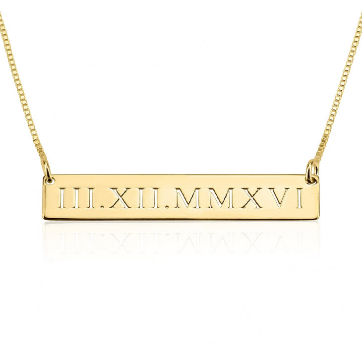 Roman Numeral Date NamePlate