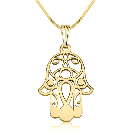 14K Gold Hamsa Necklace