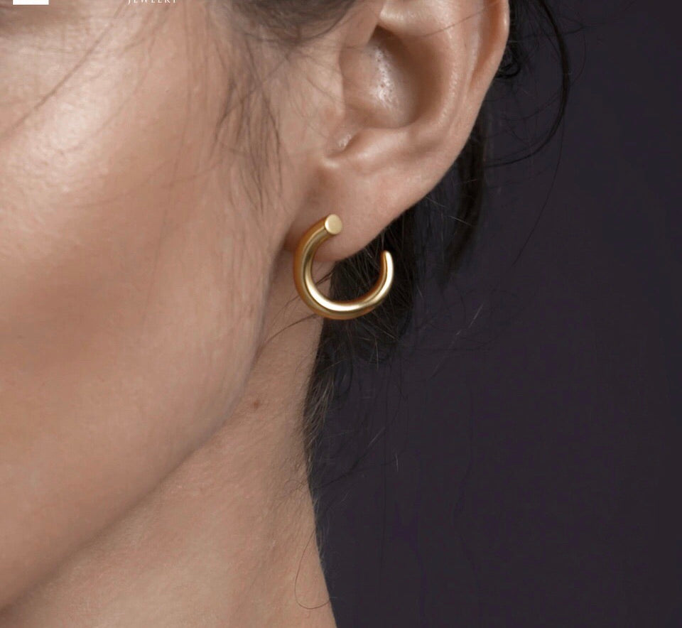 Gold Punk Stud Earrings
