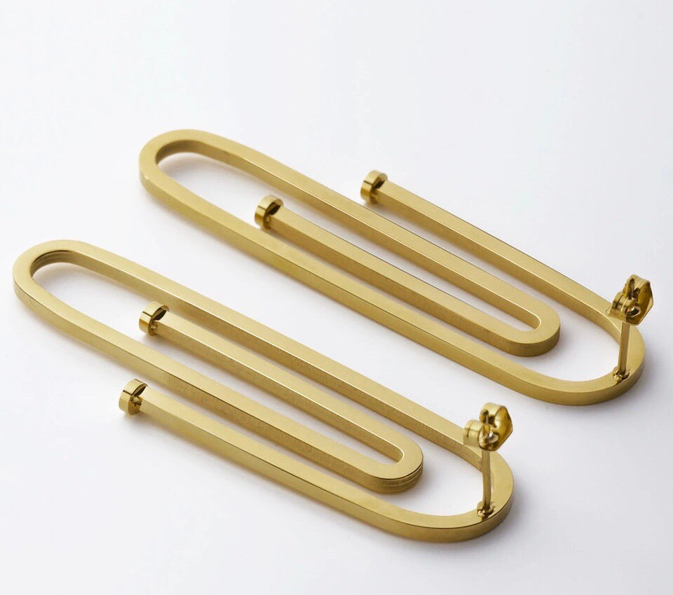 Long Gold Dangle Earrings