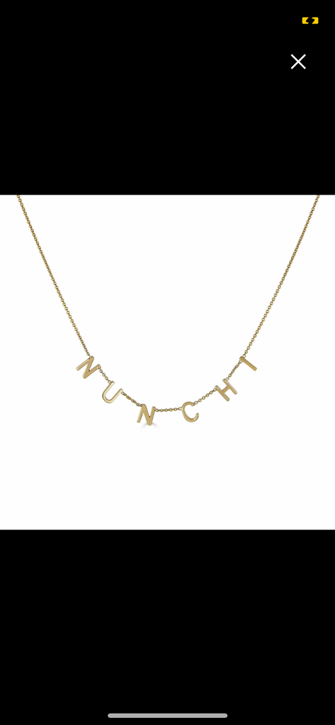 14K Gold Customizable Initial Name Necklace