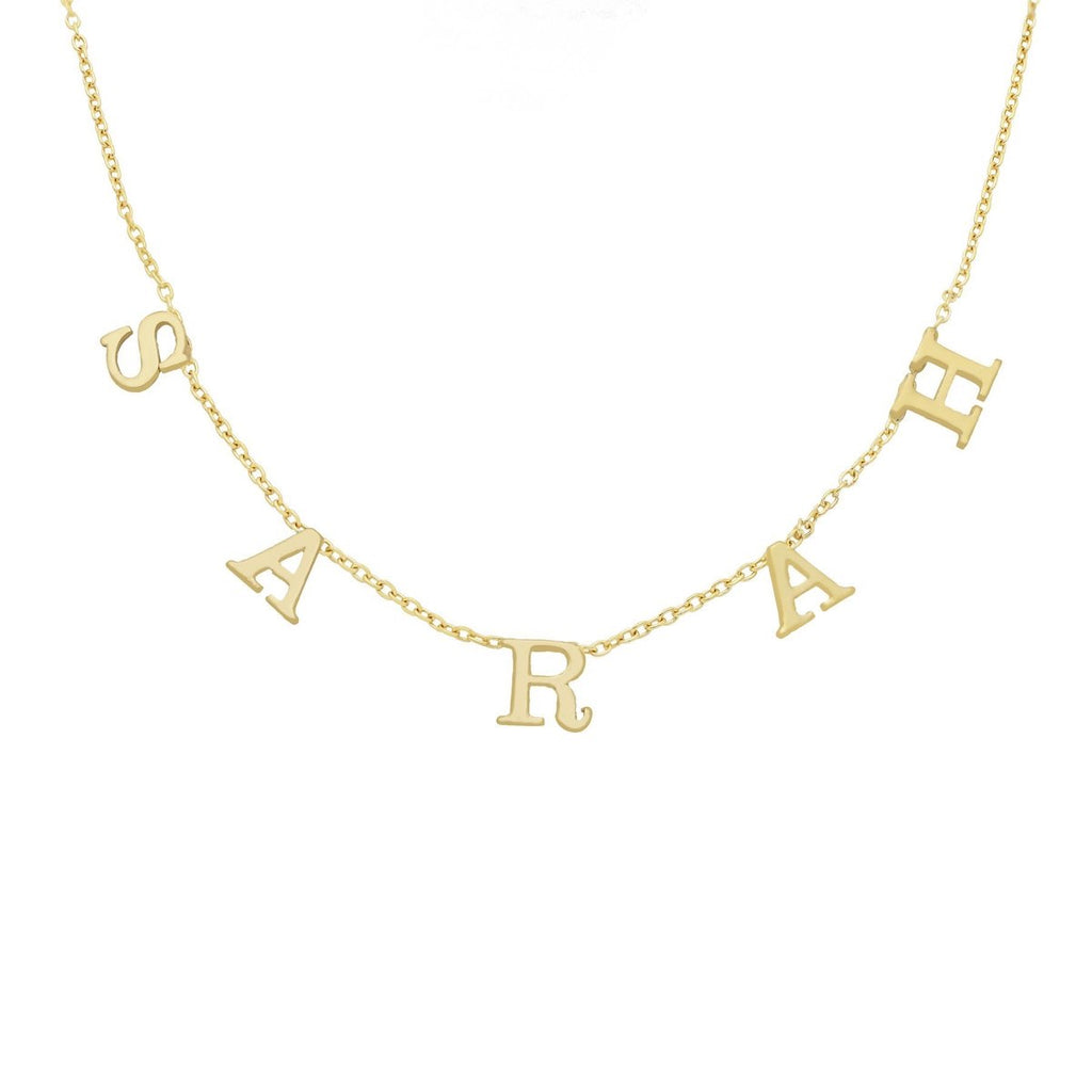 Tiny Spaced Out Name Necklace