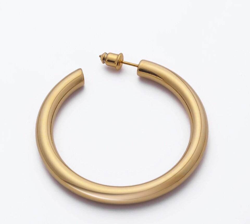 BIG Gold Round Hoop Earrings delivery 2/15/24