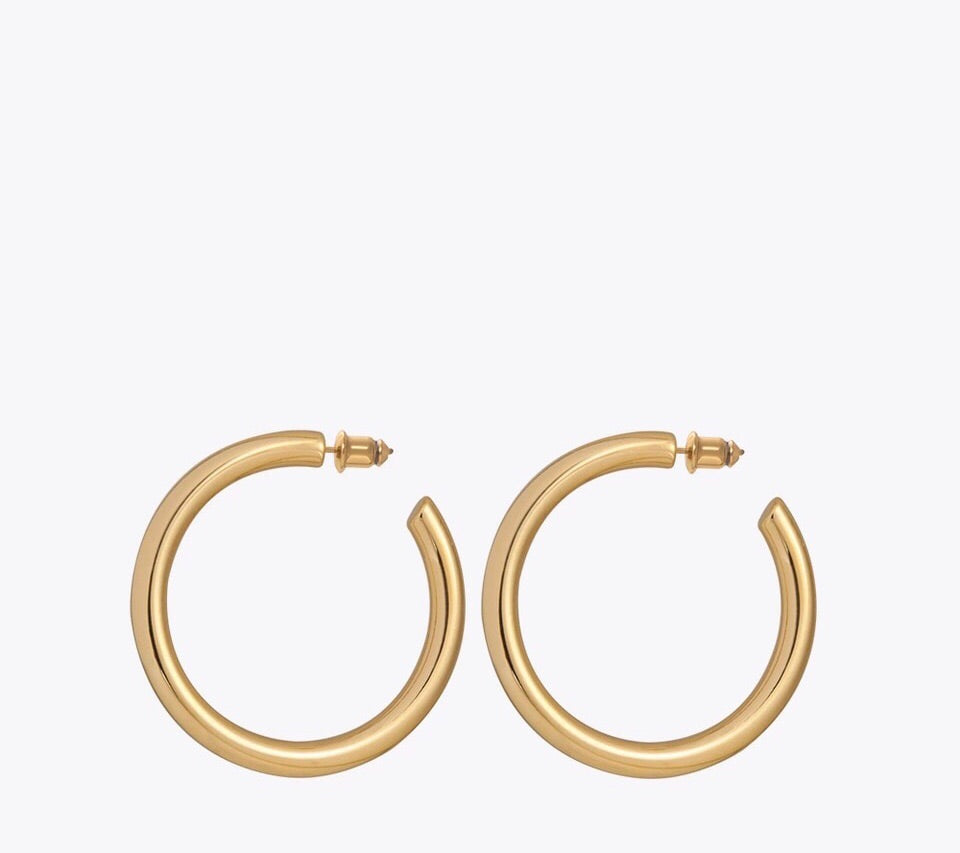 BIG Gold Round Hoop Earrings delivery 2/15/24